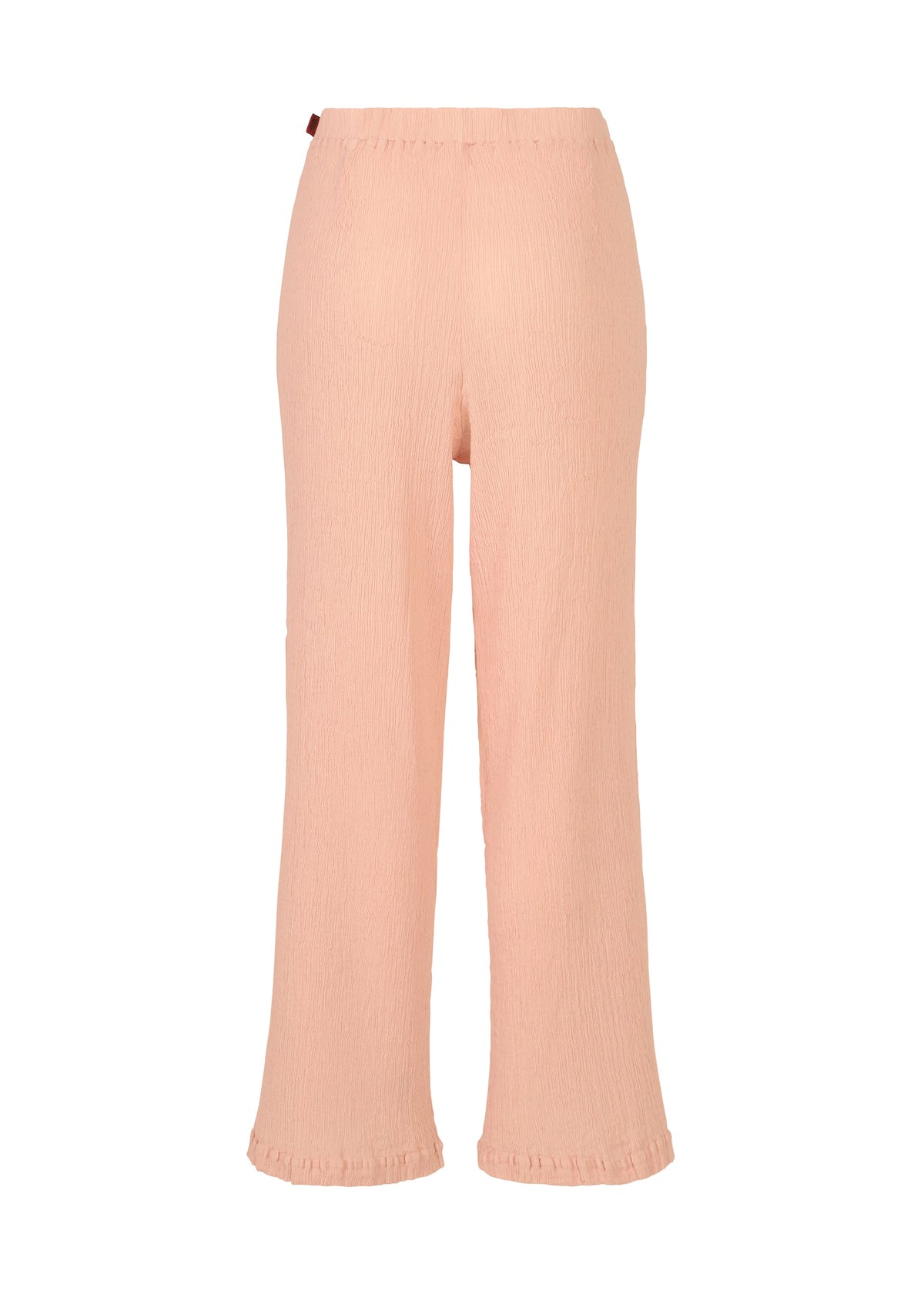 A detail shot of the HAAT KYO CHIJIMI FEBRUARY trousers.