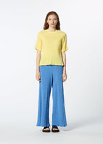 A model wears the HAAT KYO CHIJIMI MAY trousers.