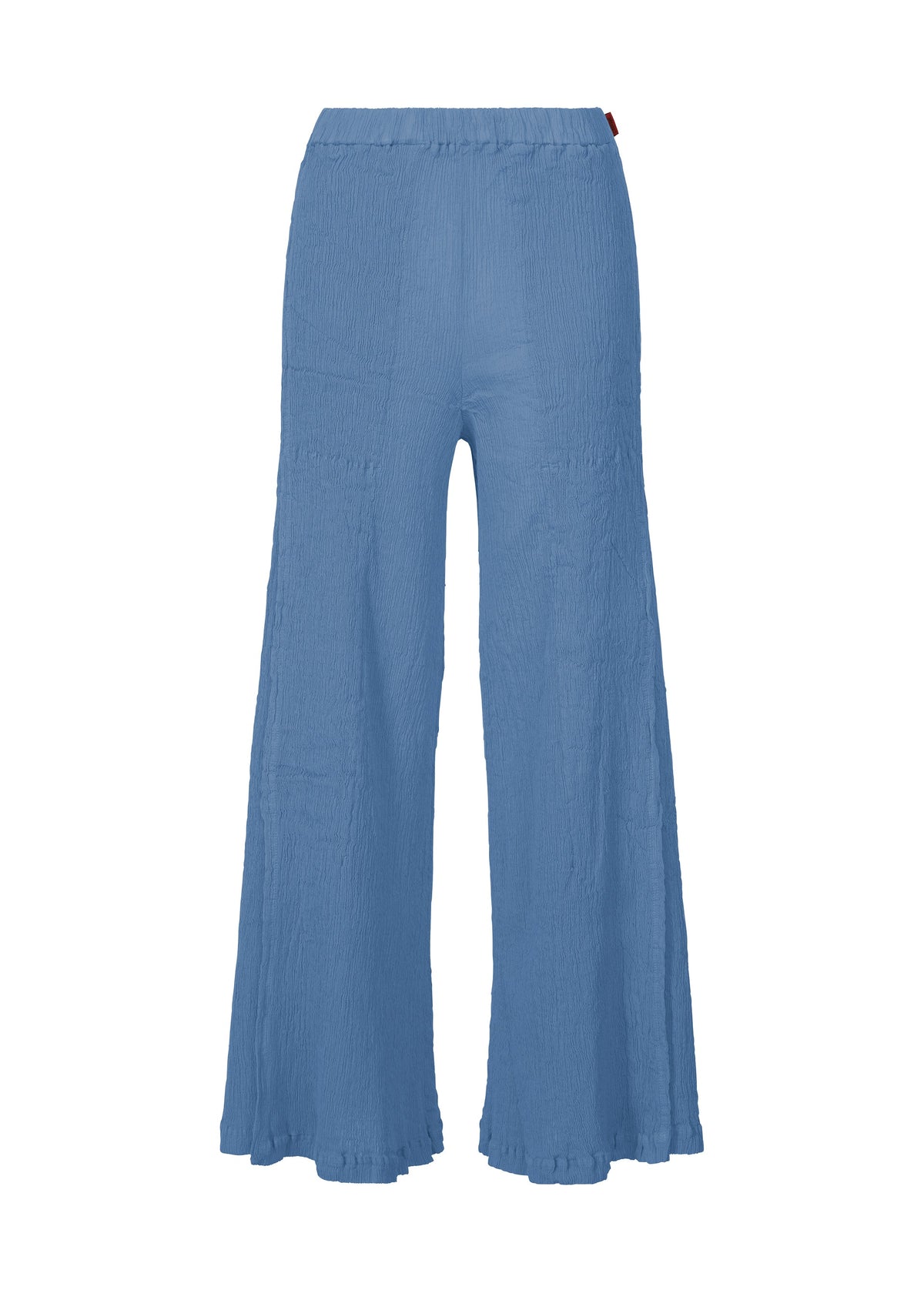 A product shot of the HAAT KYO CHIJIMI MAY trousers in blue (72).