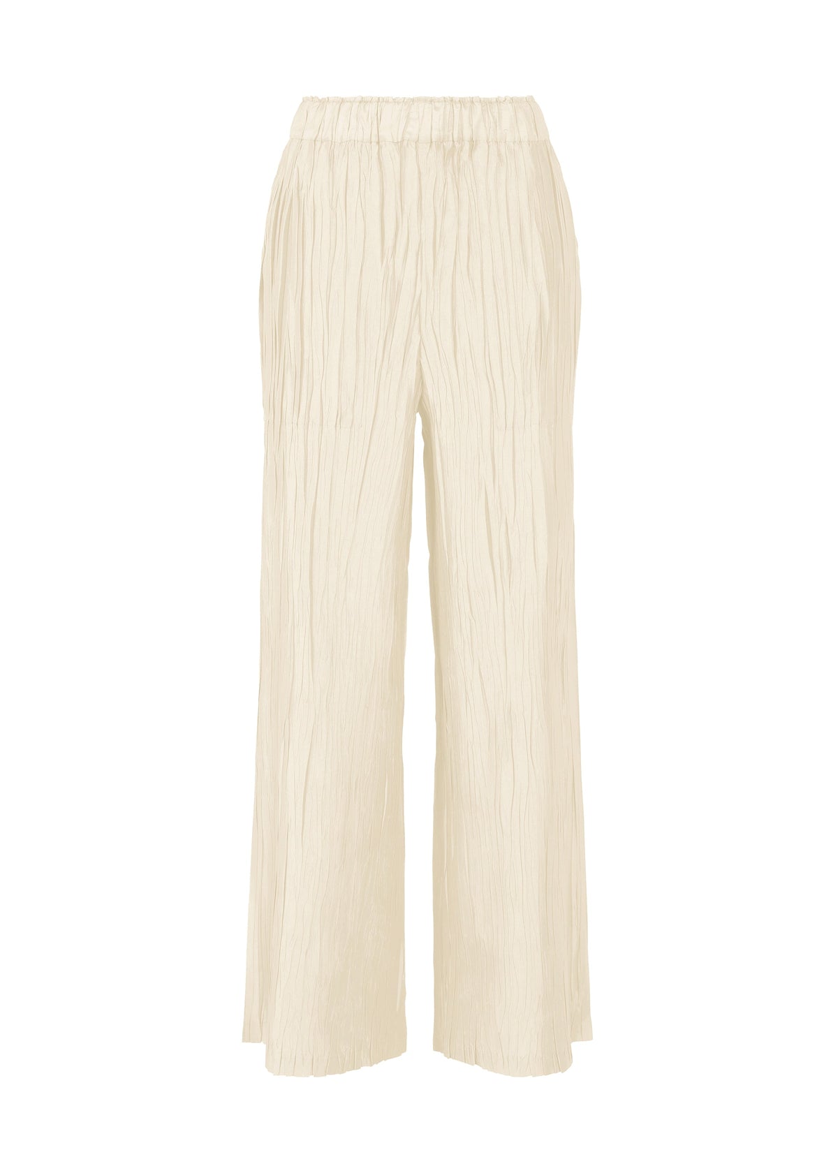 A product shot of the HaaT SHIBARI BOTTOM trousers in white.
