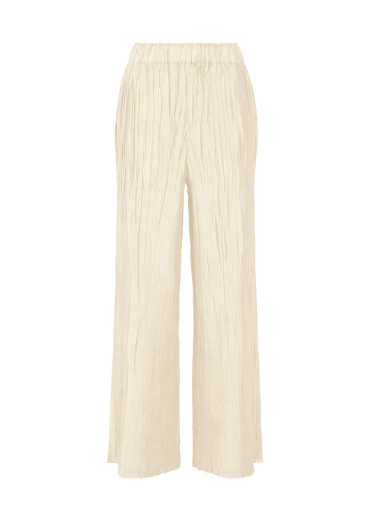 A product shot of the HaaT SHIBARI BOTTOM trousers in white.