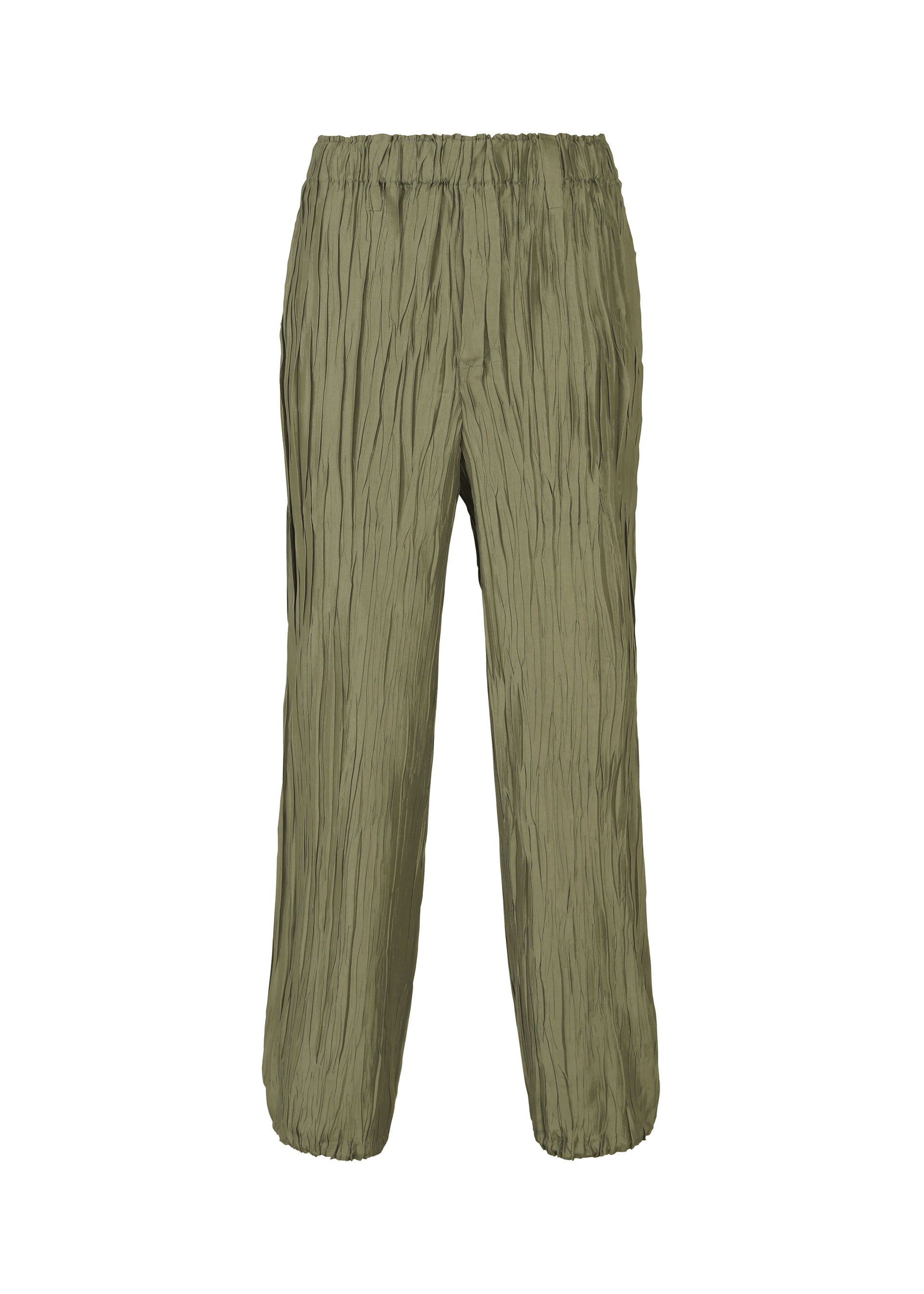 A product shot of the HaaT SHIBARI BOTTOM trousers in khaki.