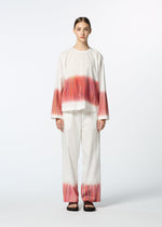 A model wears the HaaT SAZANAMI sazanami-trousers-blue.