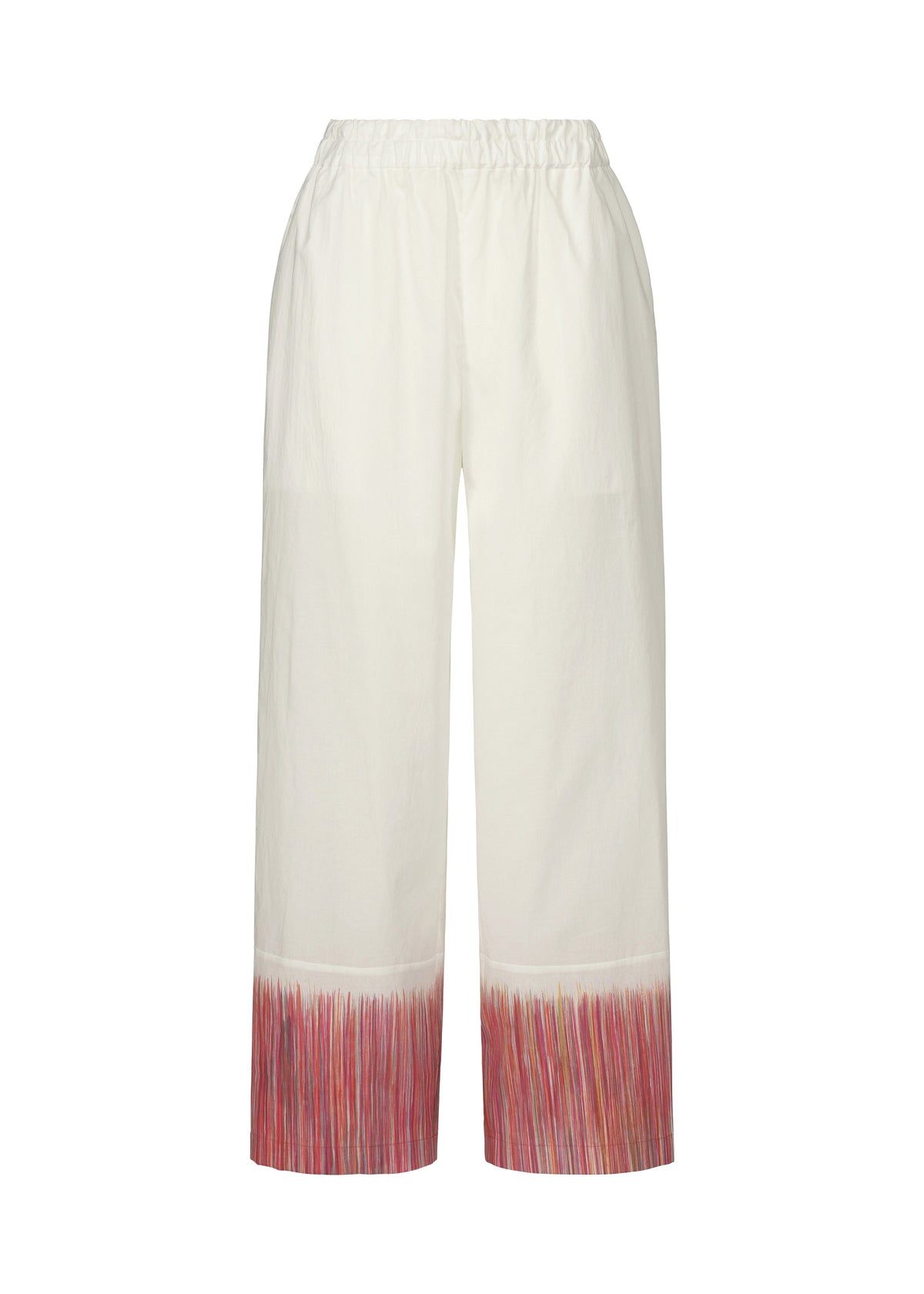A product shot of the HaaT SAZANAMI trousers in red.