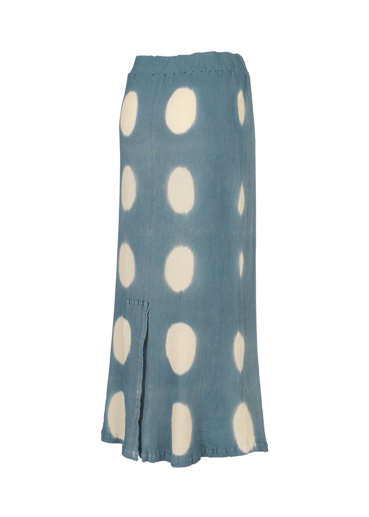 A detail shot of the HAAT KYO CHIJIMI ITAJIME skirt.