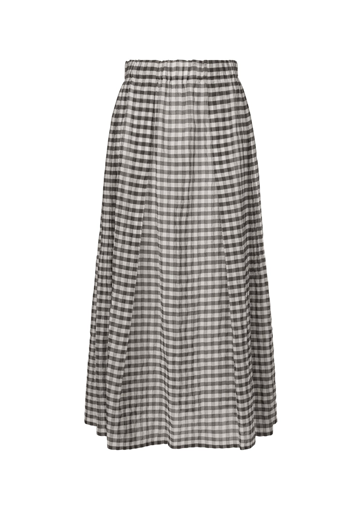 A product shot of the HAAT 2 SIDE PINTUCKING skirt in black (15).