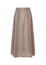 A product shot of the HAAT 2 SIDE PINTUCKING skirt in brown (44).