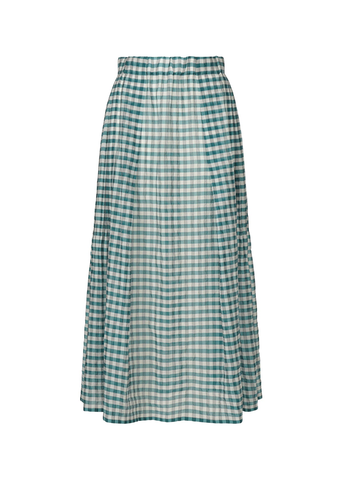 A product shot of the HAAT 2 SIDE PINTUCKING skirt in blue (72).