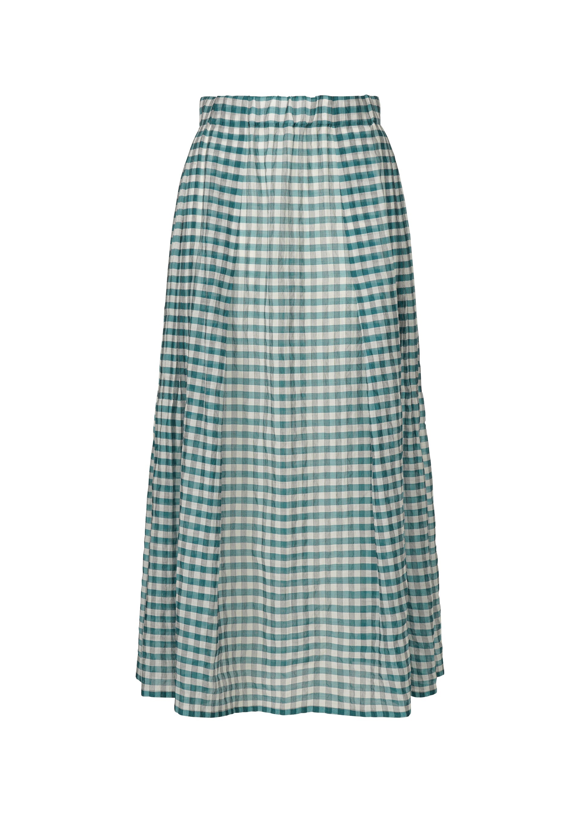 A product shot of the HAAT 2 SIDE PINTUCKING skirt in blue (72).