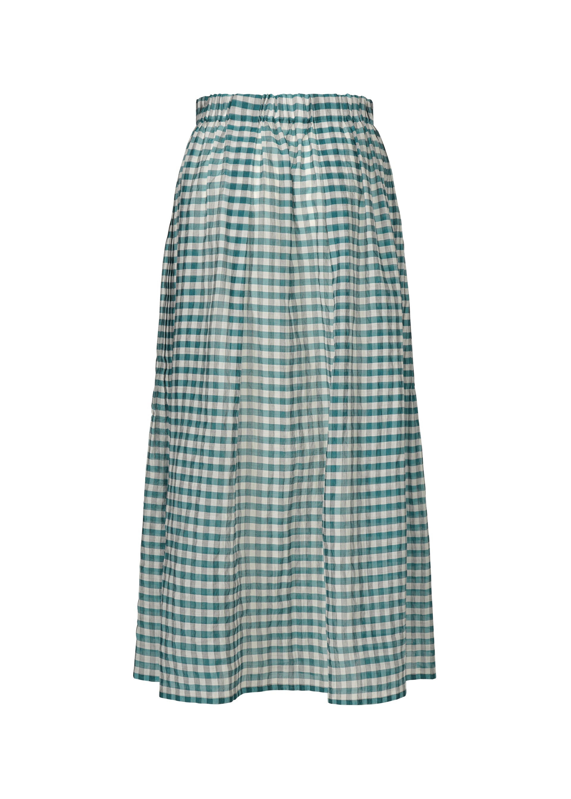 A detail shot of the HAAT 2 SIDE PINTUCKING skirt.