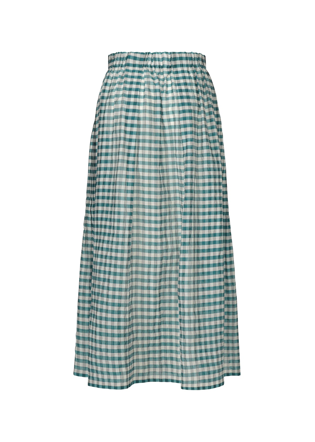 A detail shot of the HAAT 2 SIDE PINTUCKING skirt.