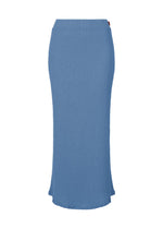A product shot of the HAAT KYO CHIJIMI MAY skirt in blue (72).