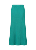 A product shot of the HAAT KYO CHIJIMI EMB skirt in peacock (63).