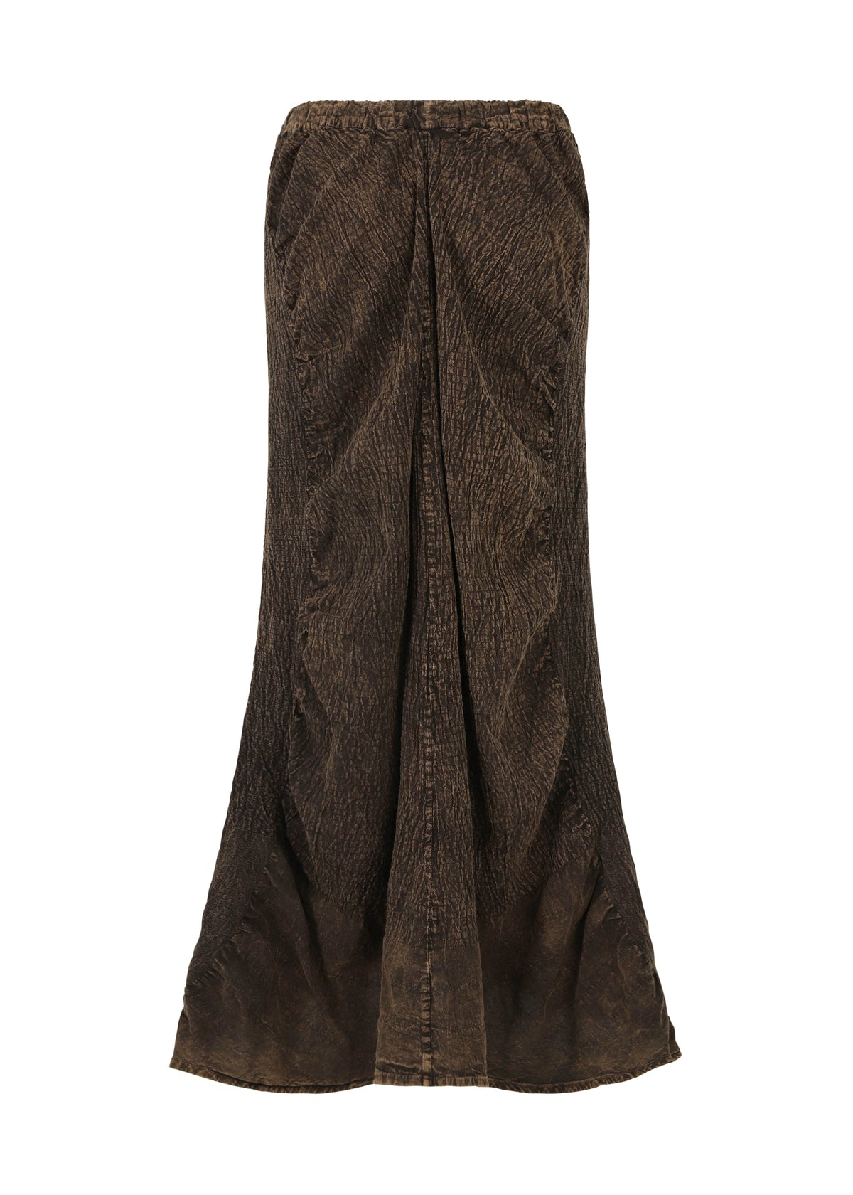 A detail shot of the HAAT TENMOKU COTTON skirt.