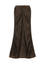A detail shot of the HAAT TENMOKU COTTON skirt.