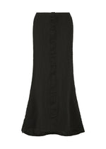 A product shot of the HAAT TENMOKU COTTON skirt in black (15).