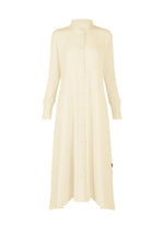 A product shot of the HAAT KYO CHIJIMI FEBRUARY dress in off white (02).
