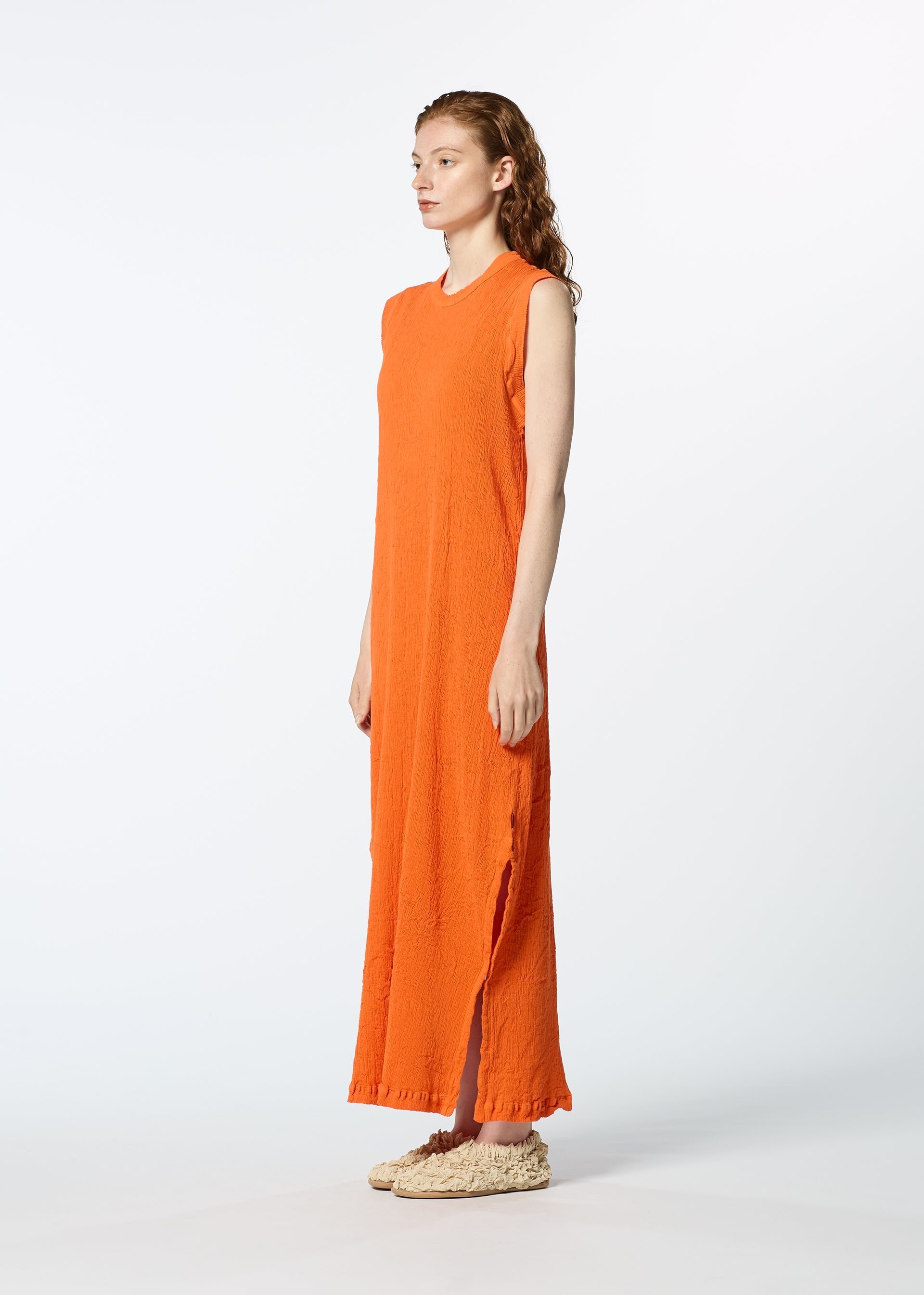 A model wears the HAAT KYO CHIJIMI MAY dress.
