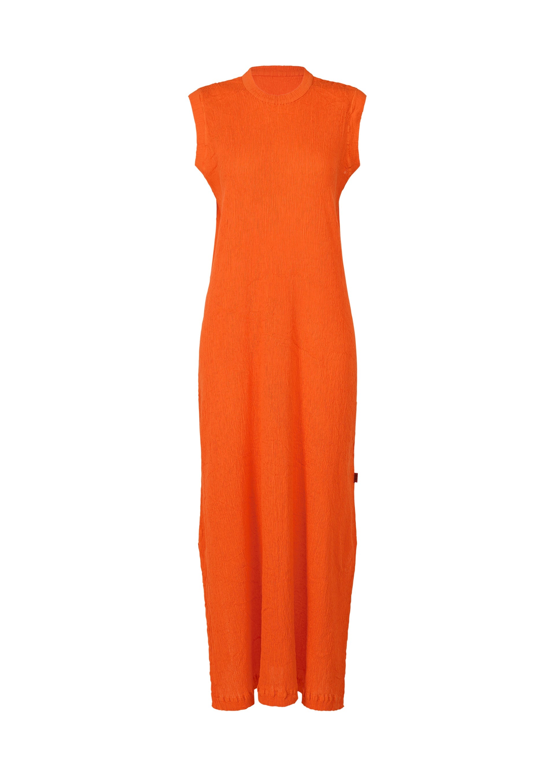 A product shot of the HAAT KYO CHIJIMI MAY dress in orange (32).