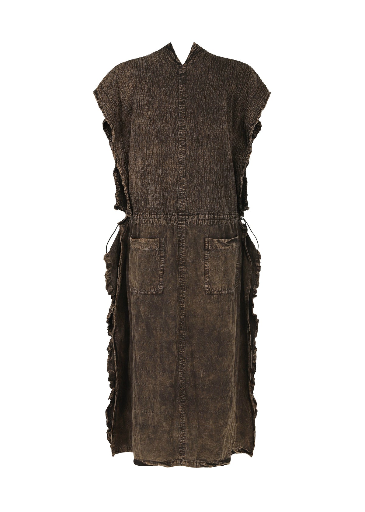 A detail shot of the HAAT TENMOKU COTTON dress.