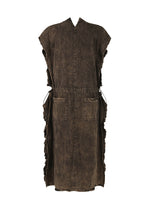 A detail shot of the HAAT TENMOKU COTTON dress.