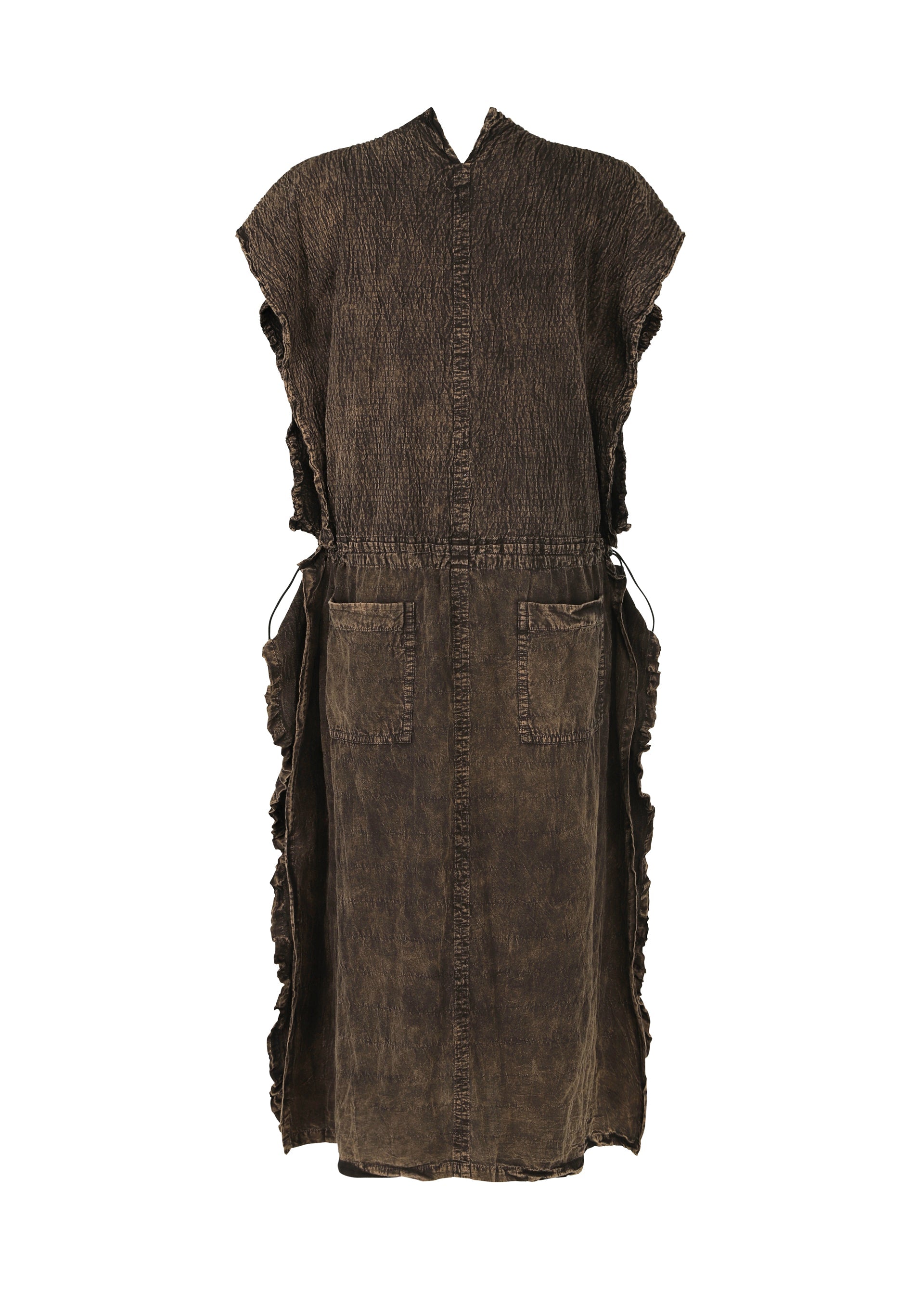 A detail shot of the HAAT TENMOKU COTTON dress.