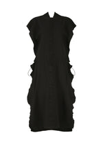 A product shot of the HAAT TENMOKU COTTON dress in black (15).