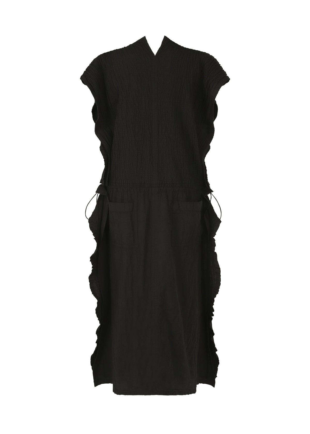 A detail shot of the HAAT TENMOKU COTTON dress.