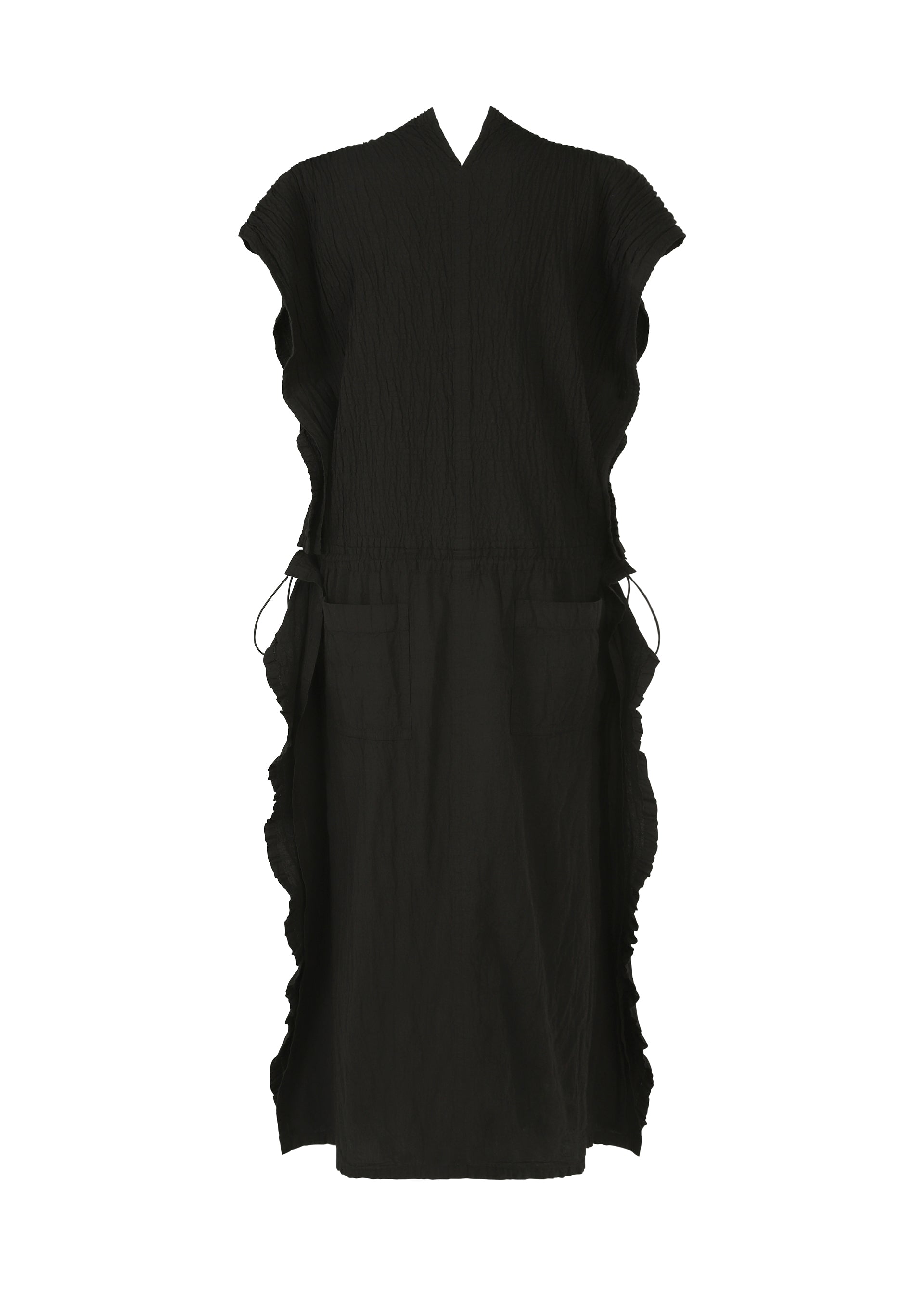 A detail shot of the HAAT TENMOKU COTTON dress.