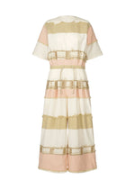 A product shot of the HAAT KASANEGAKE jumpsuit in beige (41).