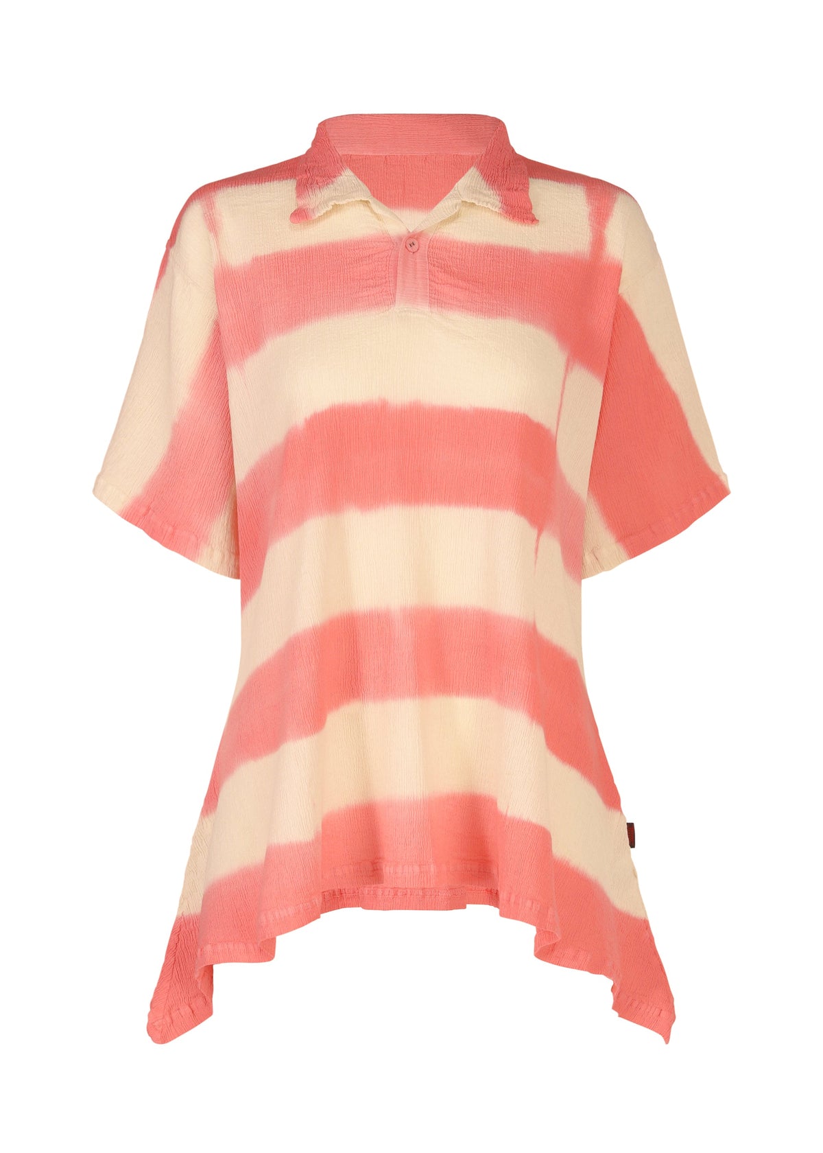 A product shot of the HAAT KYO CHIJIMI ITAJIME shirt in pink (22).