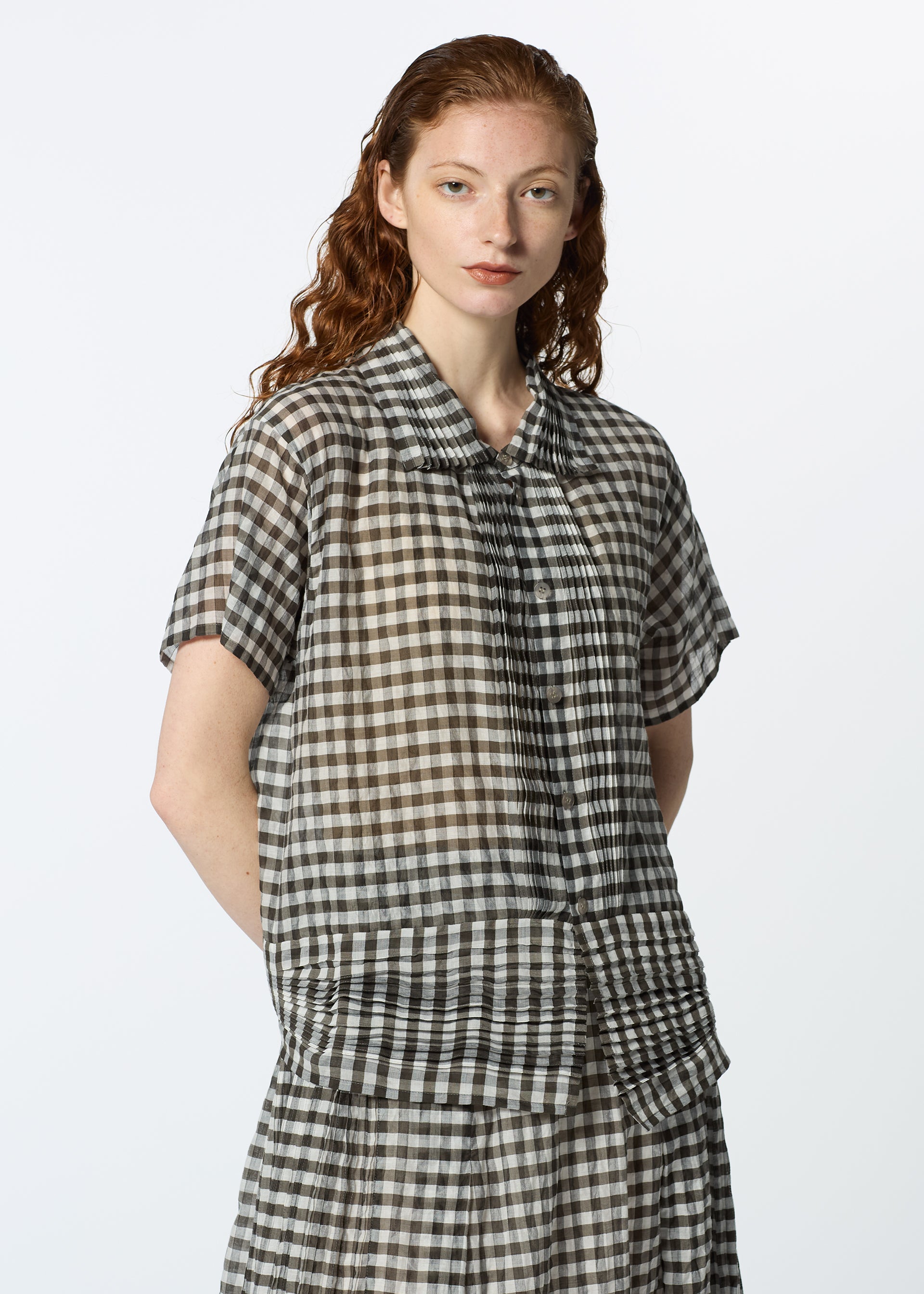 2 SIDE PINTUCKING Shirt Black