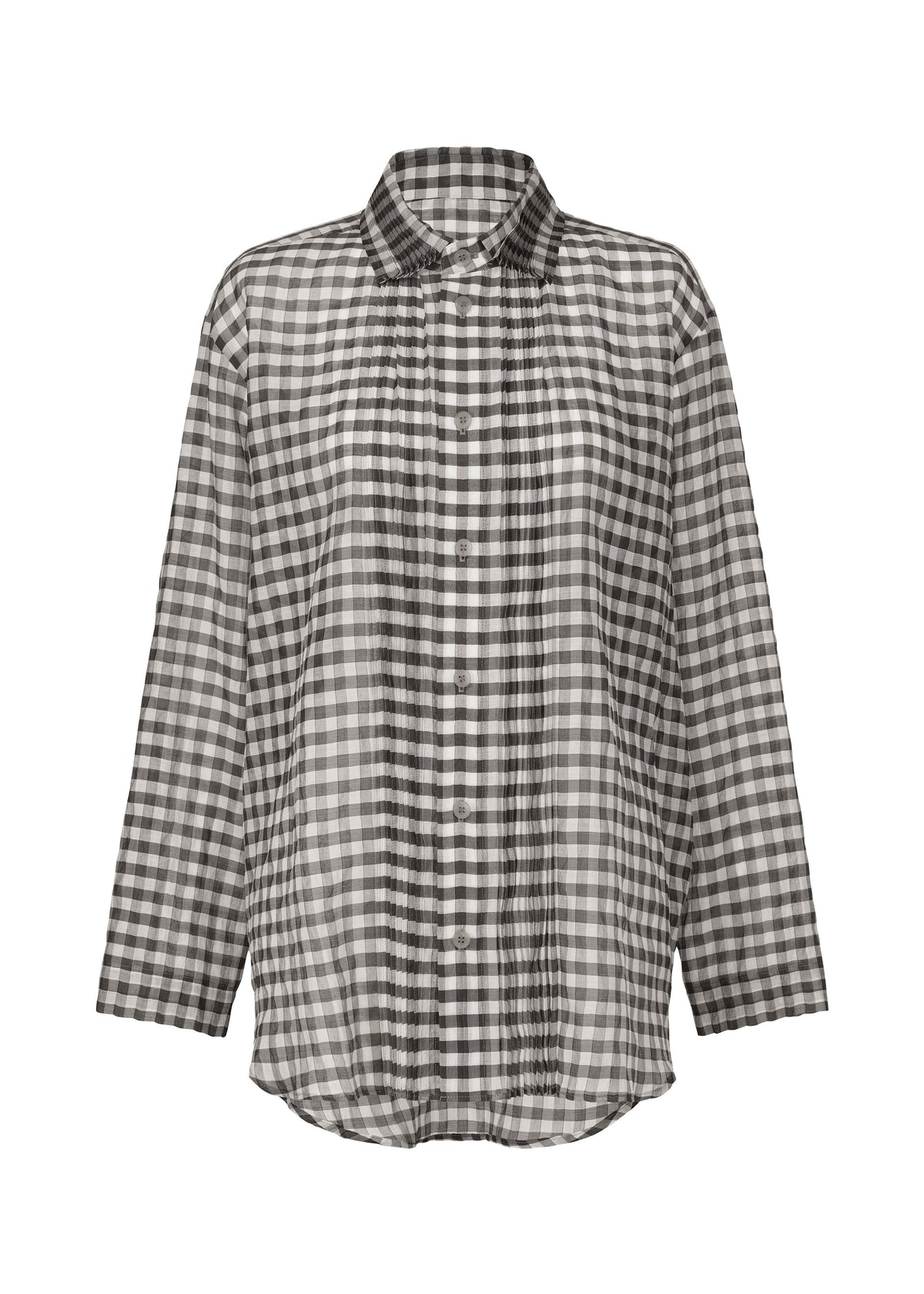 A product shot of the HAAT 2 SIDE PINTUCKING shirt in black (15).