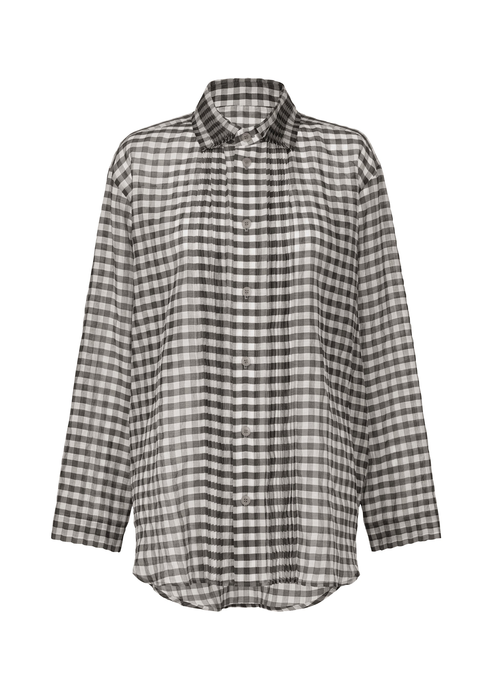 A product shot of the HAAT 2 SIDE PINTUCKING shirt in black (15).