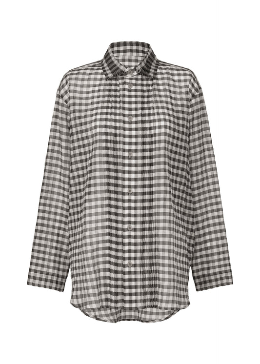 A product shot of the HAAT 2 SIDE PINTUCKING shirt in black (15).
