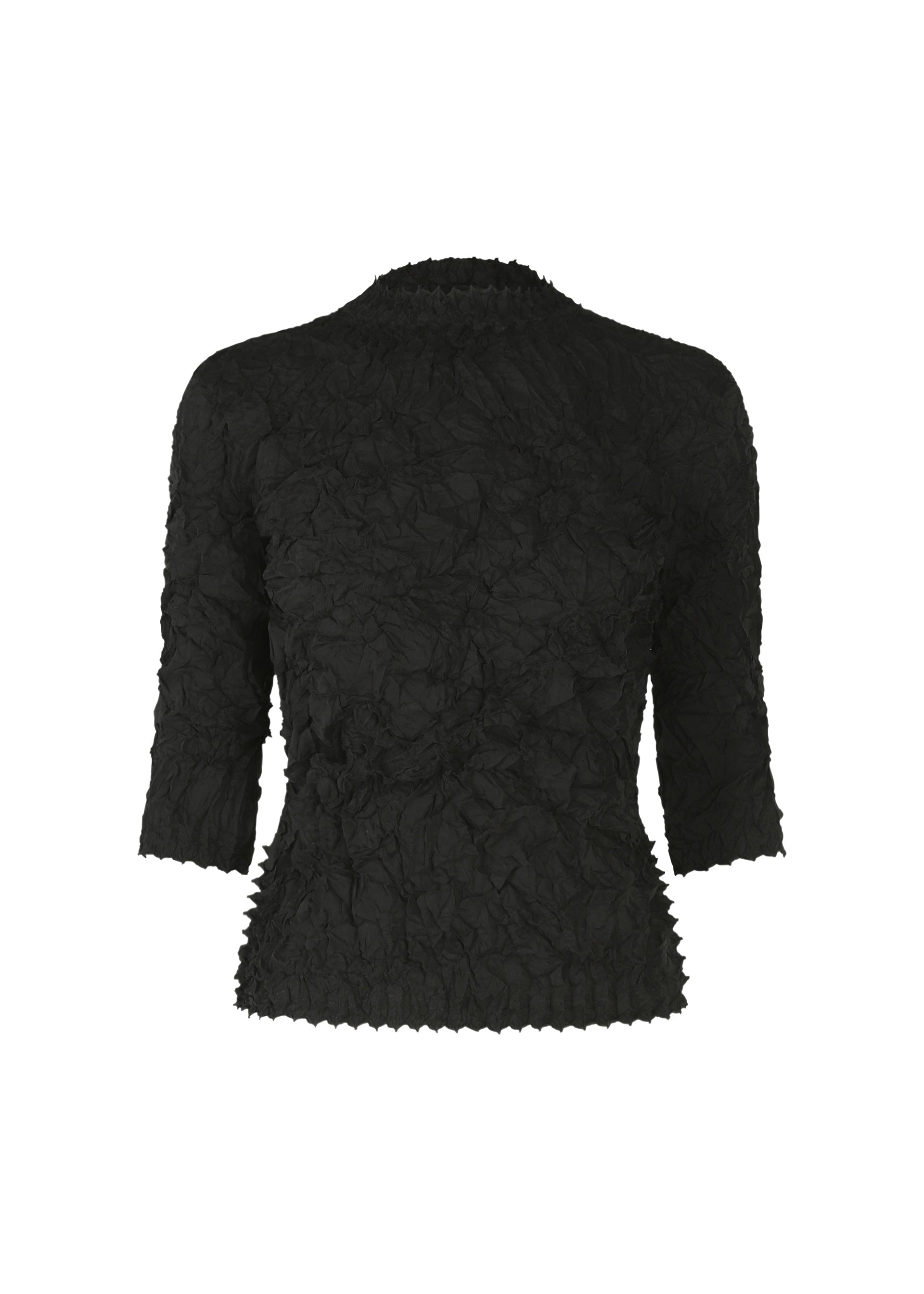 A product shot of the HAAT KUMO SHIBORI SHIRT shirt in black (15).