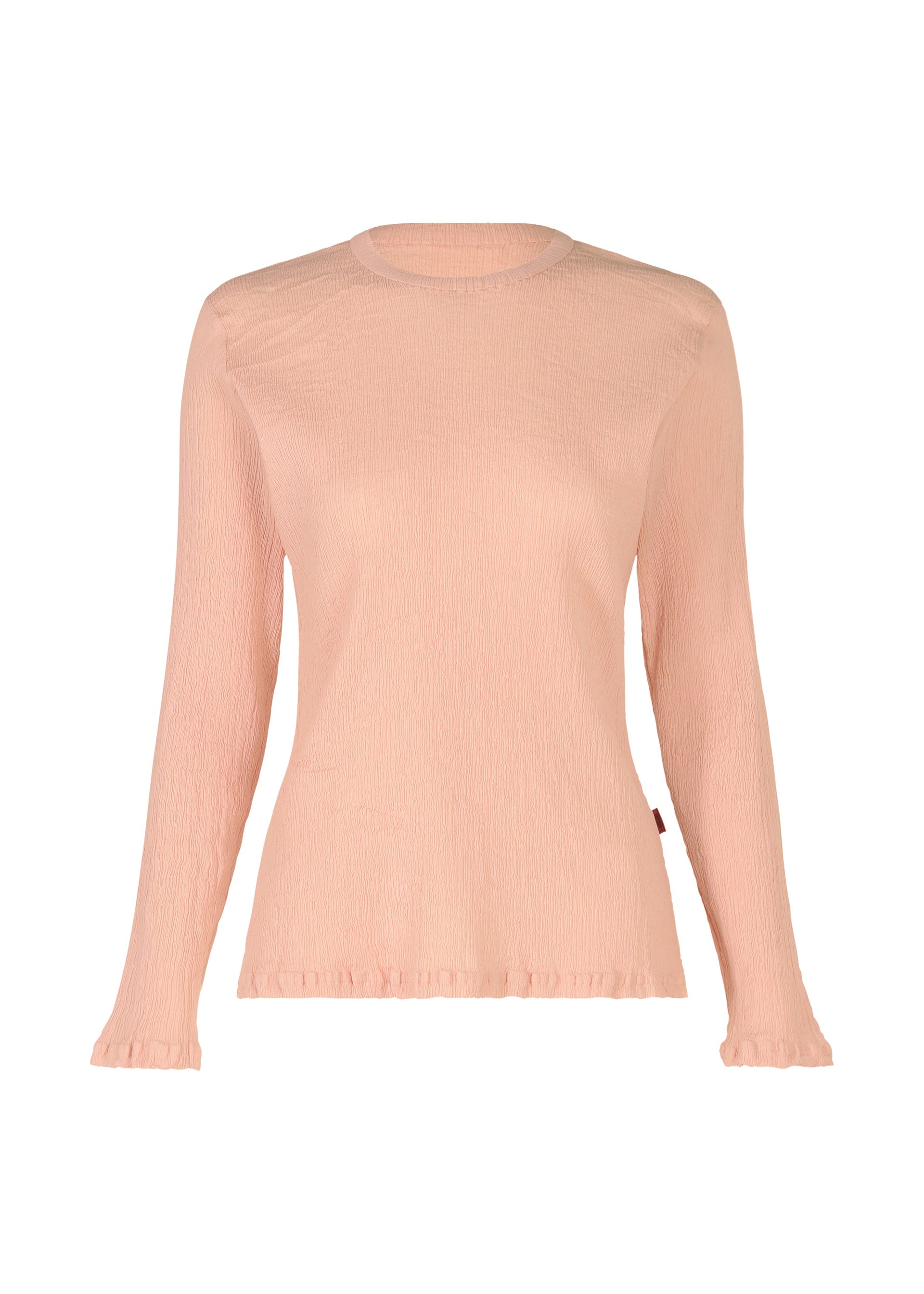 A product shot of the HAAT KYO CHIJIMI FEBRUARY shirt in pale pink (21).