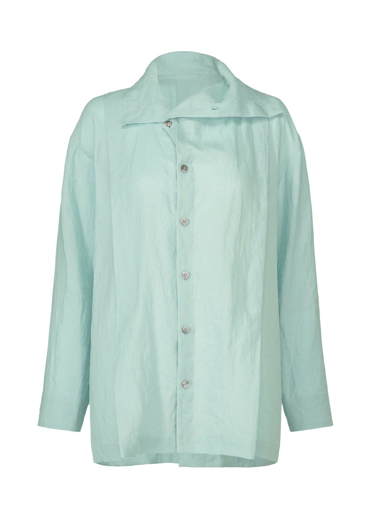 A product shot of the HAAT JIKI shirt in light blue (70).