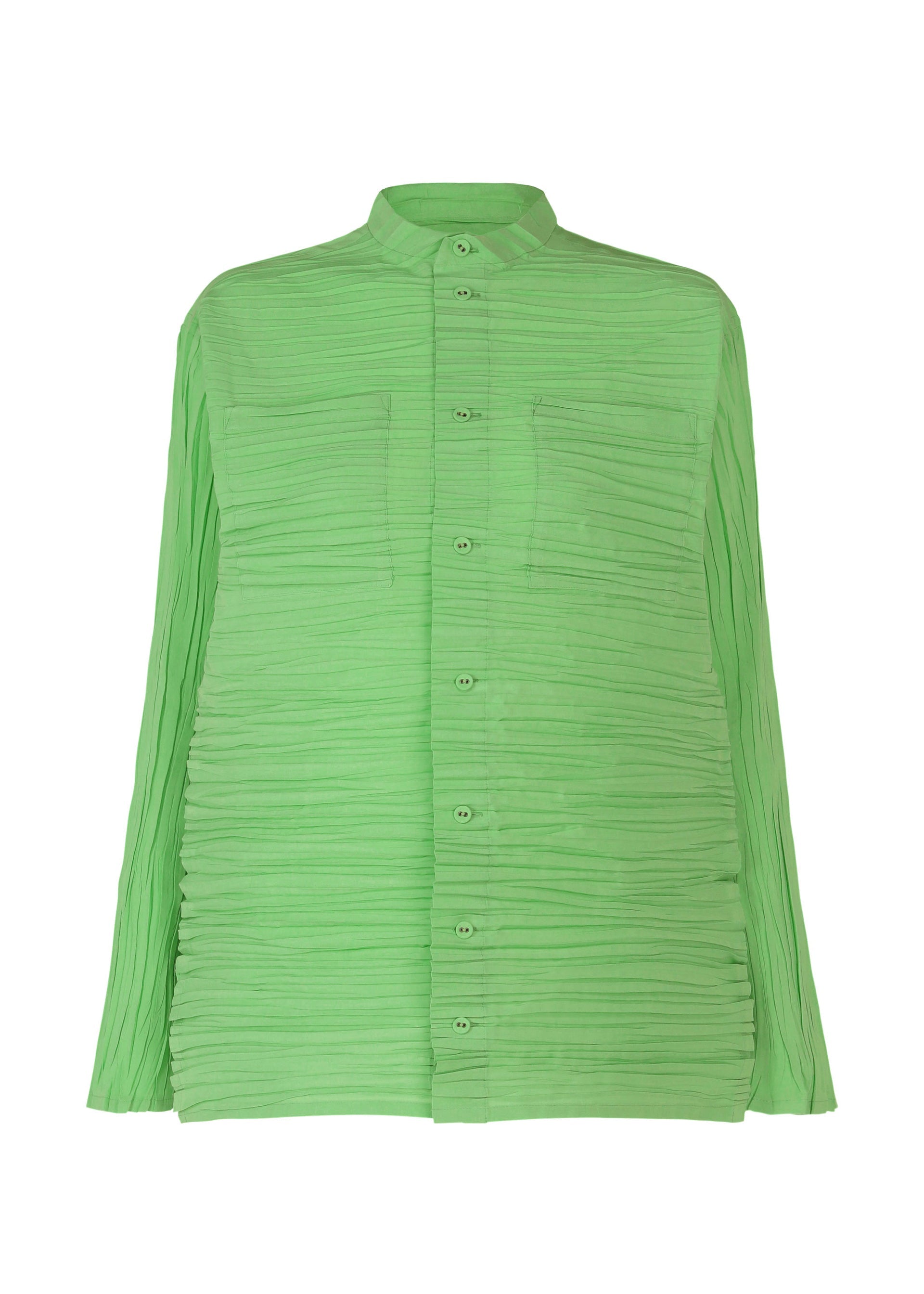A product shot of the HAAT SHIBARI SHIRT shirt in light green (60).