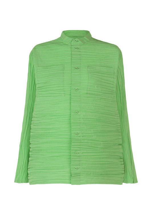 A product shot of the HAAT SHIBARI SHIRT shirt in light green (60).