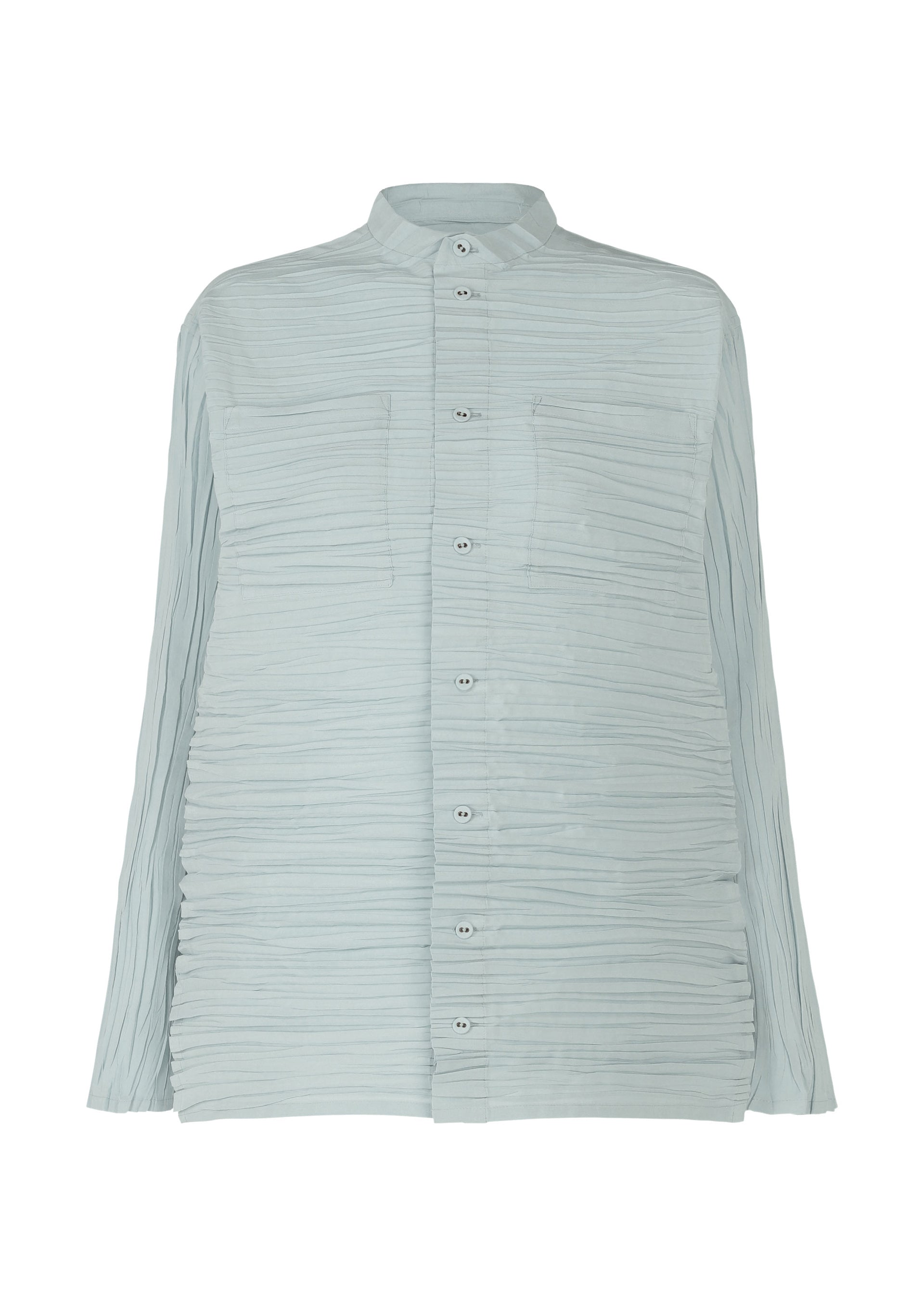 A product shot of the HAAT SHIBARI SHIRT shirt in pale blue (71).