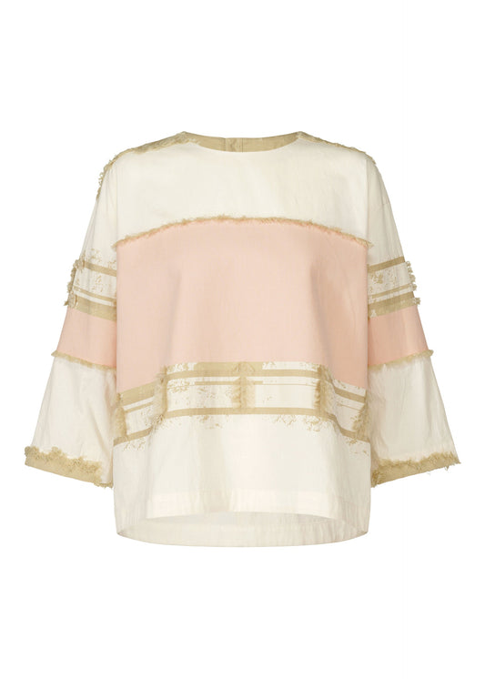 A product shot of the HAAT KASANEGAKE shirt in beige (41).