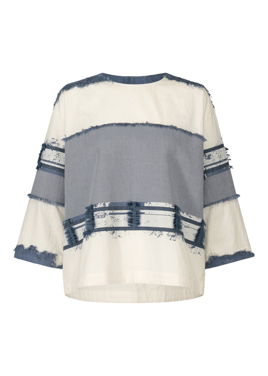 A product shot of the HAAT KASANEGAKE shirt in blue (72).