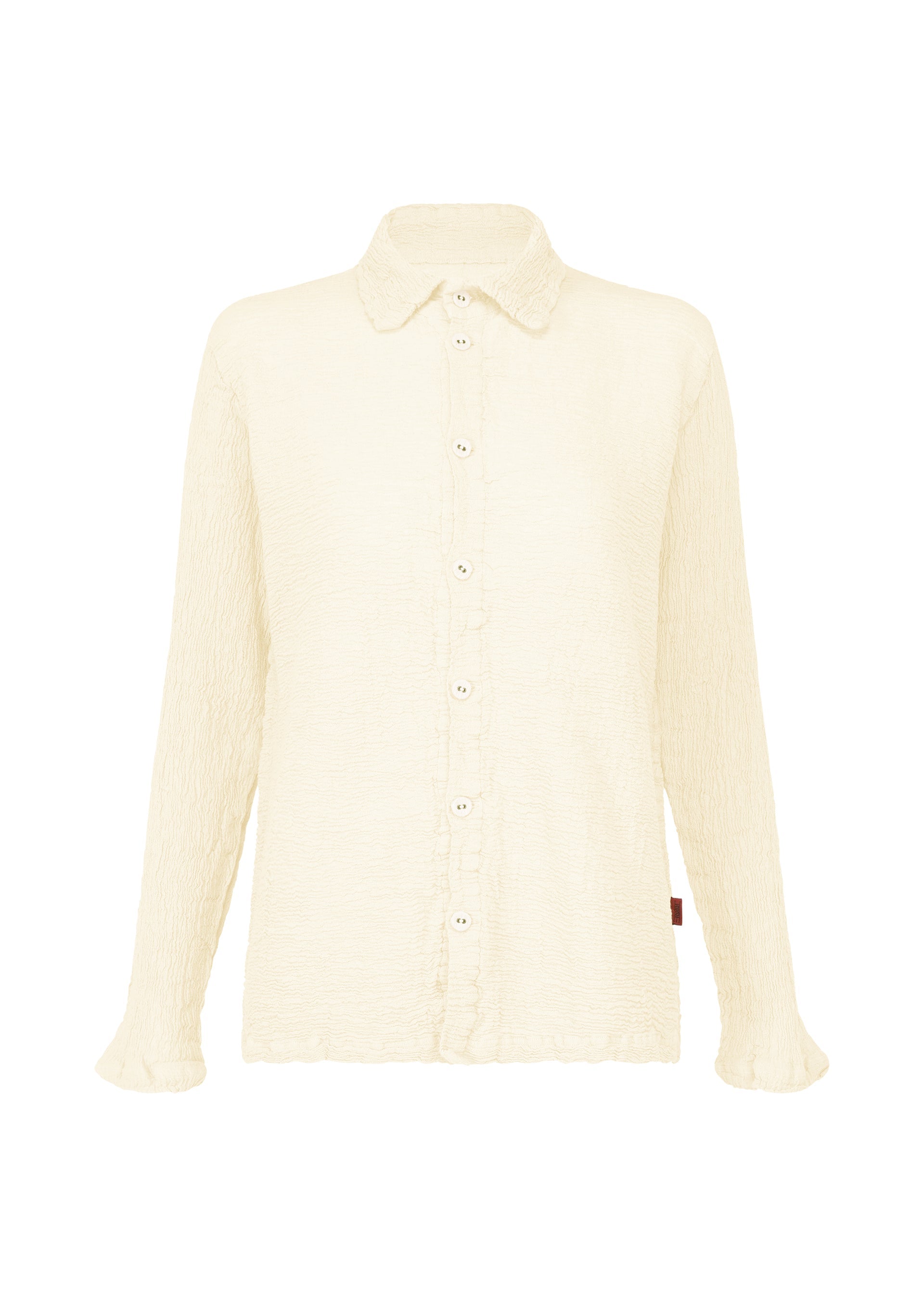 A product shot of the HAAT KYO CHIJIMI 2WAY JANUARY 1 shirt in white (01).