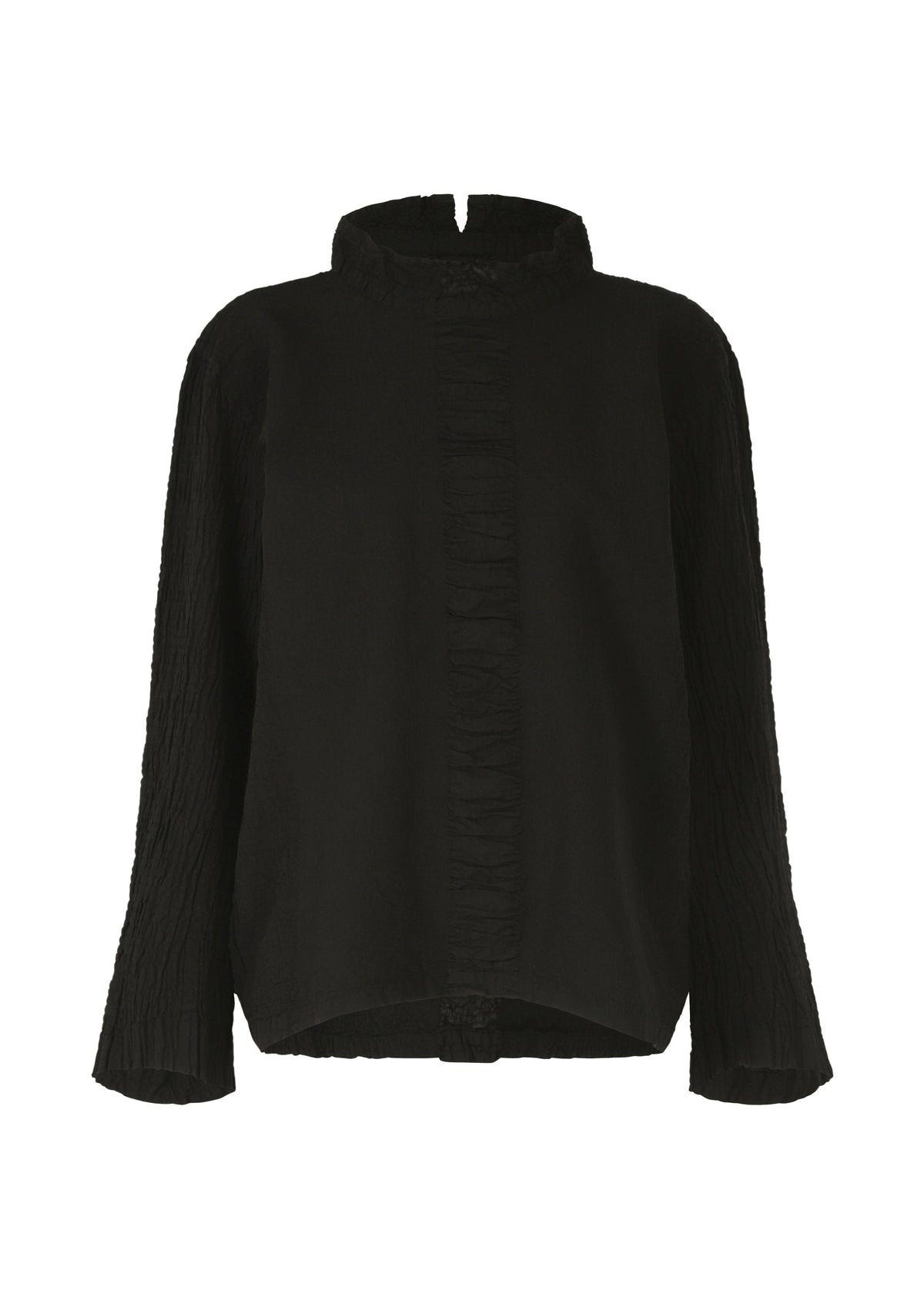 A product shot of the HAAT TENMOKU COTTON shirt in black (15).