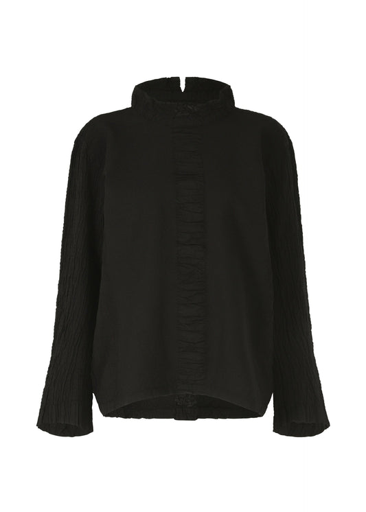 A product shot of the HAAT TENMOKU COTTON shirt in black (15).