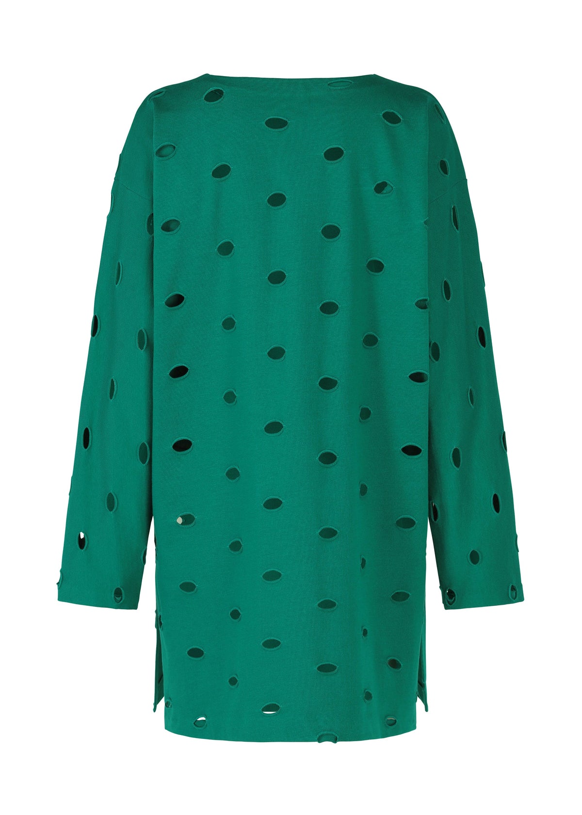 A detail shot of the HAAT HOLES tunic.