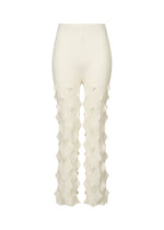 A product shot of the HAAT ZIG ZAG KNIT trousers in white (01).