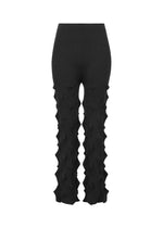 A product shot of the HAAT ZIG ZAG KNIT trousers in black (15).