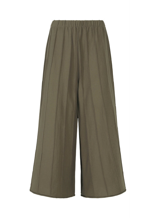 A product shot of the HAAT RADIAL LINE KNIT trousers in khaki (65).
